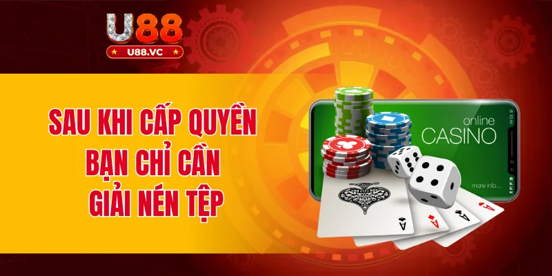 Sau khi cấp quyền bạn chỉ cần giải nén tệp